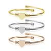 Stainless Steel Cable Bracelet Steel Wire Braided Titanium Steel Love Shape Creative Bracelet Rose Gold Fashion Womens Bracelet
