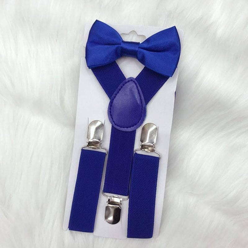 Стильный детский эластичный набор подтяжек и галстука-бабочки для мальчиков и девочек в нескольких цветах