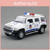 Alloy Car Model Hummer H3 Police Suv With Sound Light For Kids Play