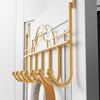 Iron Hat Coat Hooks Nail-Free Clothes Storage Rack Convenient 7-Hook Over Door Hanger  Home