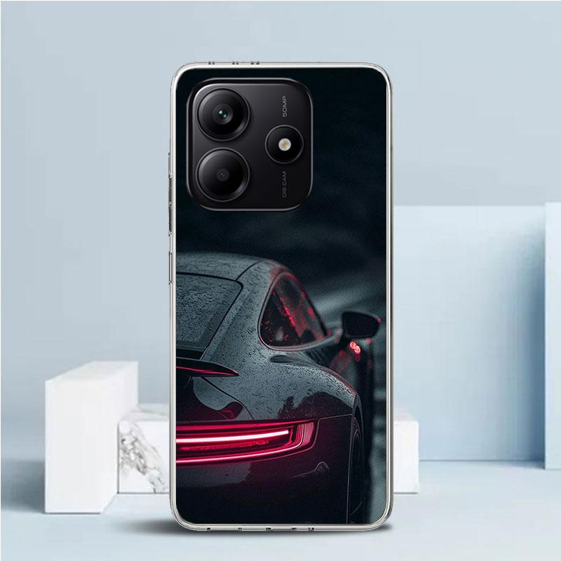 Спортивный автомобиль 911 Мягкий чехол для телефона Xiaomi Redmi Note 15 14 13 12 Pro Plus Чехол для телефона 14S 11S 11T 11E 10S 10 4G Чехол с рисунком Redmi Нет