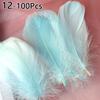 100pcs 6-12 Cm Natural Colourful Goose Feather Plume for Wedding Party Clothing Decoration DIY Craft Feathers
