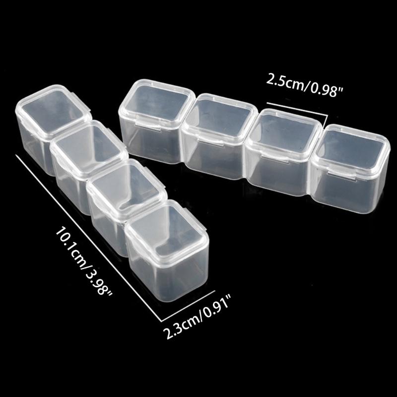 56 Grids Jewelry Box DIY  Drill Box Nail Art Organizer for Rhinestone Bead Storage for Case for Rings Ea