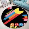 Круглый ковер Pac-Man Arcade Pattern Мягкий ковер Противоскользящий коврик для пола для декора игровой комнаты