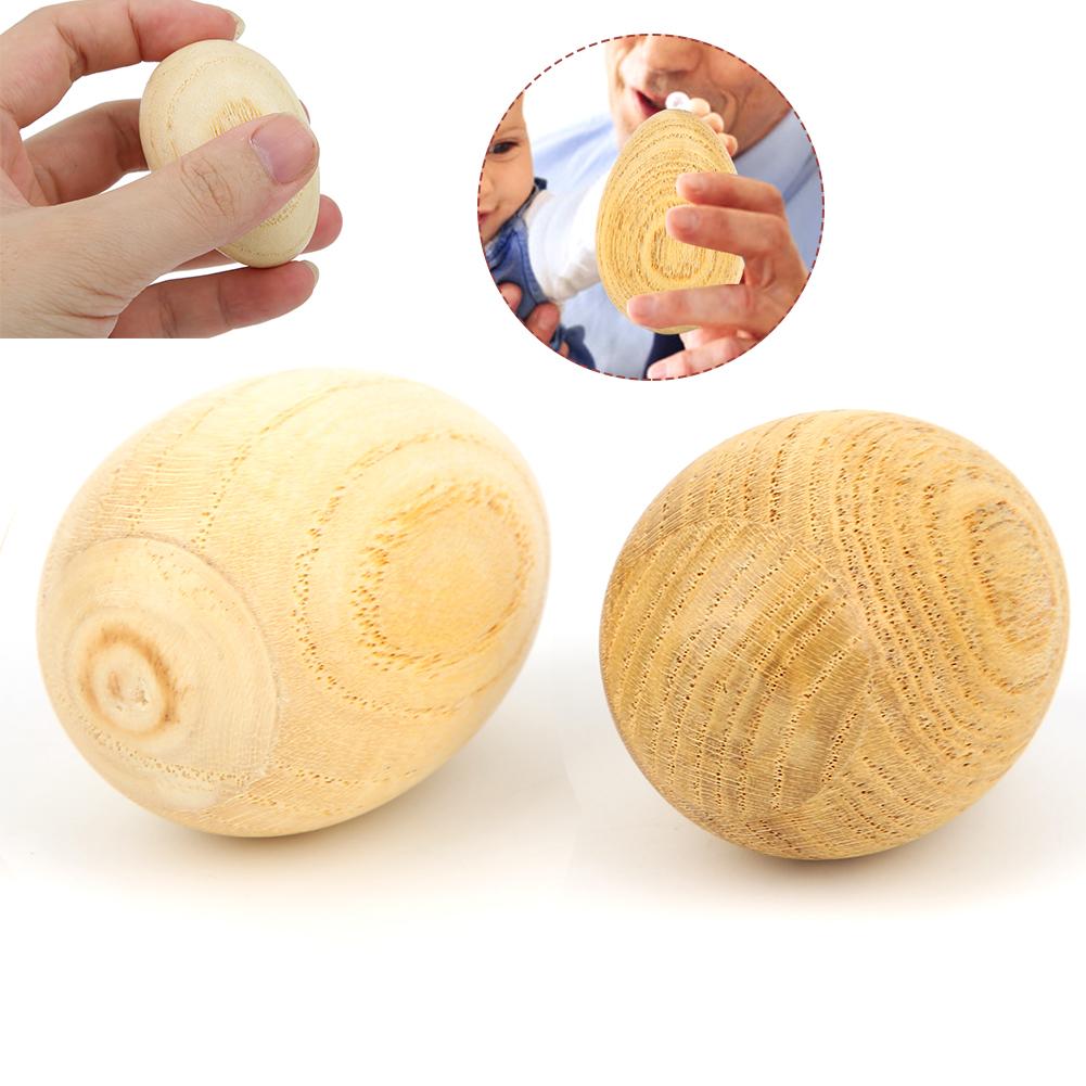 2 шт. Деревянное яйцо детская игрушка музыкальные детские принадлежности удобная ручка герметичное уплотнение равномерный звукSY62