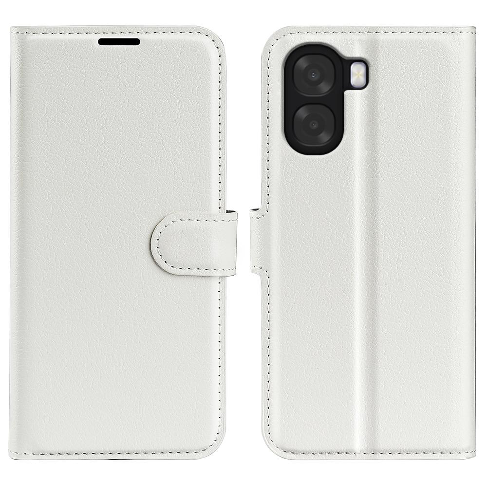Phone Case For Oppo A6x 5G / A6x 4G Wallet Stand Litchi Texture Shockproof Leather Phone Cover