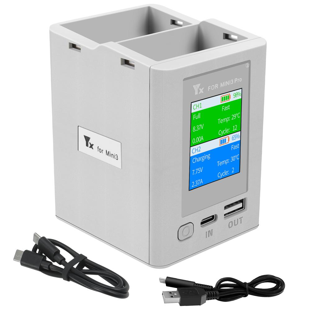 Зарядное устройство для аккумуляторов Mini 4 Pro для DJI Mini 4 Pro Mini 3 Pro Аксессуары Серия Двусторонний зарядный хаб Двойная зарядка аккумуляторов