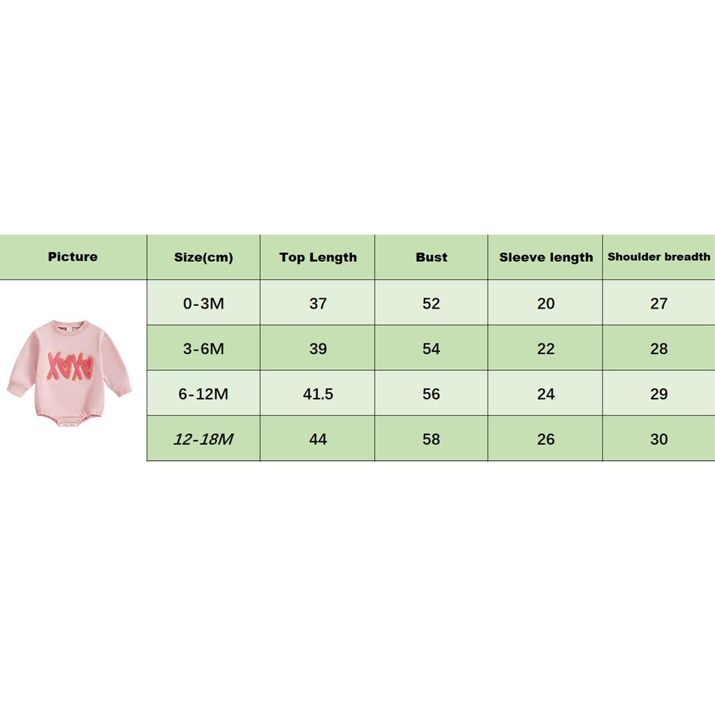 Baby Girls Sweatshirts Rompers Valentine's Day Clothes Letter Heart Embroidered Long Sleeve Spring Bodysuits Jumpsuits