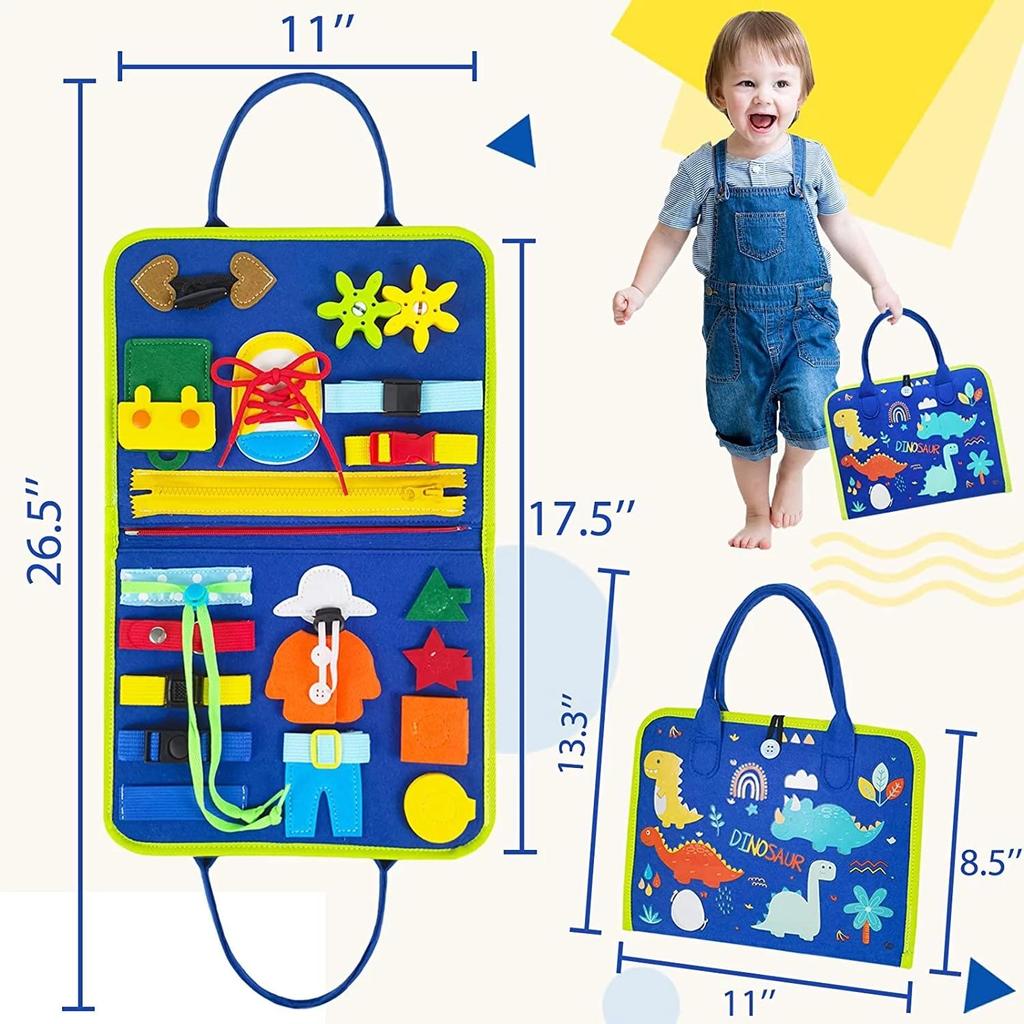 Skills Learning Board Busy Board Montessori Toys for Toddlers Busy Board Preschool Educational Toys Travel Activities Alphabet Fine Motor Skills