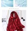 Women's Extra Long Monochrome Silk Scarf - Perfect Sunshade Shawl for Spring, Summer, and Autumn Travel