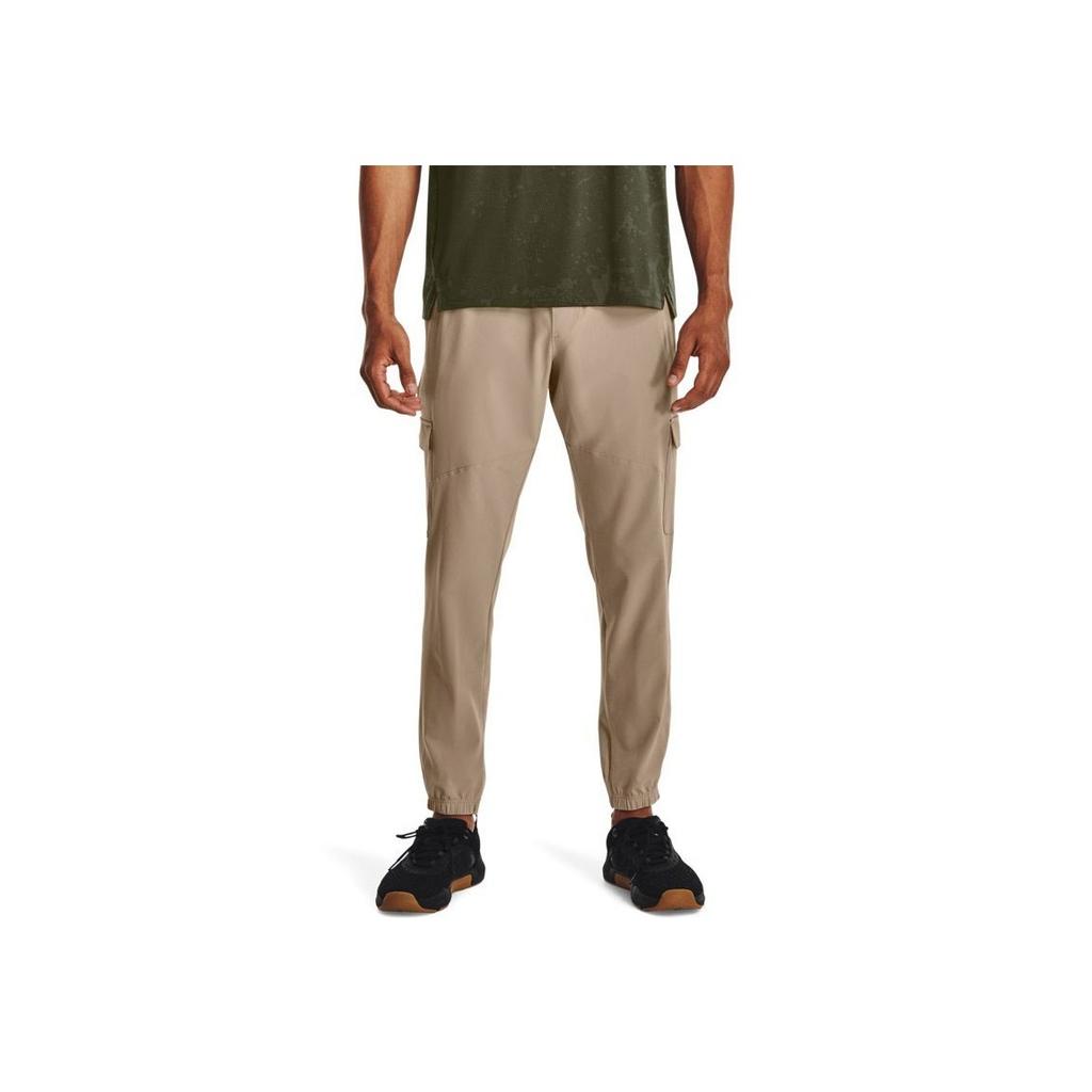 Under Armour Однотонные эластичные тренировочные трикотажные брюки мужские коричневые 1380358-236