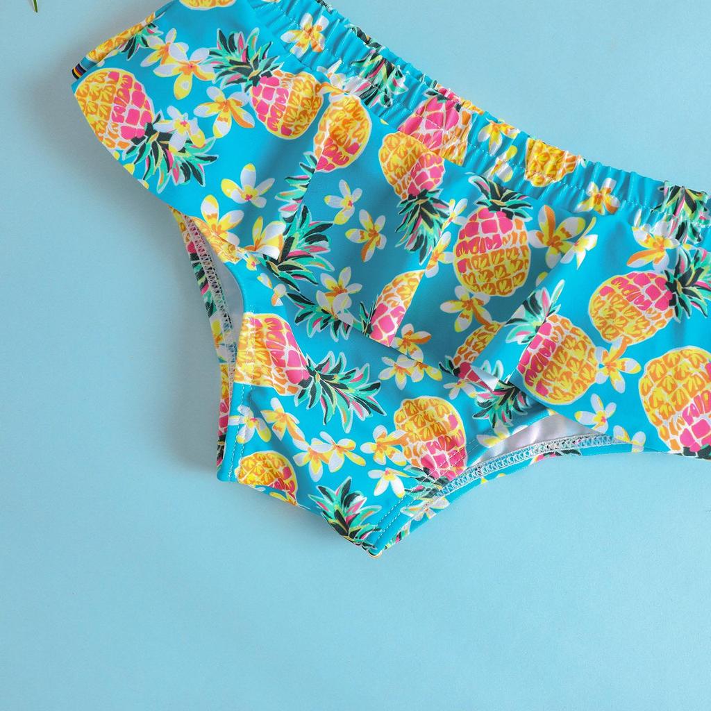 Детский раздельный купальник с принтом ананасов