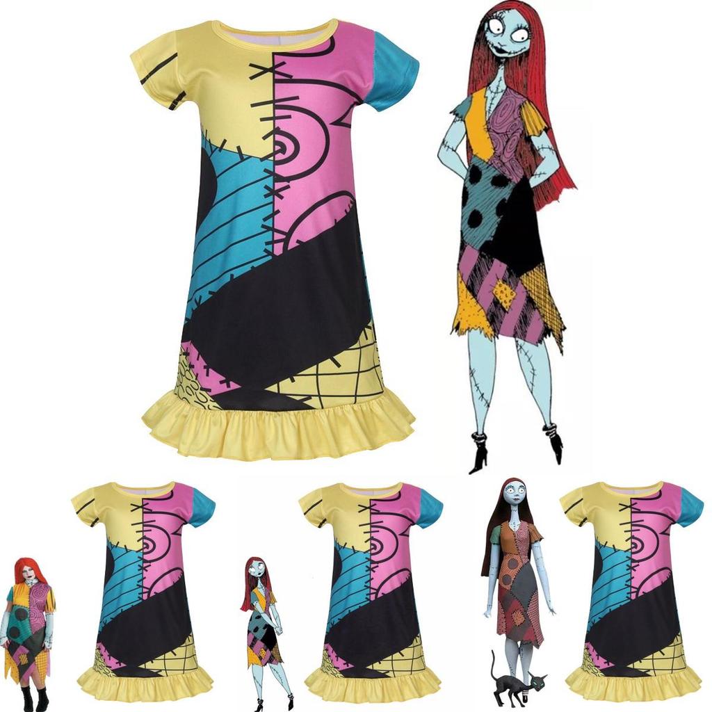 Whimsical Sally Costume From Nightmare Before Christmas Ideal For Kids Halloween Celebrations