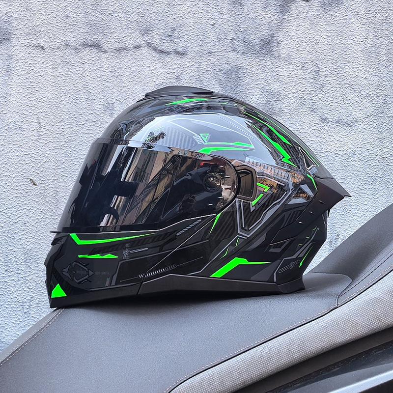 Motorcycle Helmet Men's and Women's Face-off Helmet Summer Locomotive Full Helmet Universal Safety In All Seasons