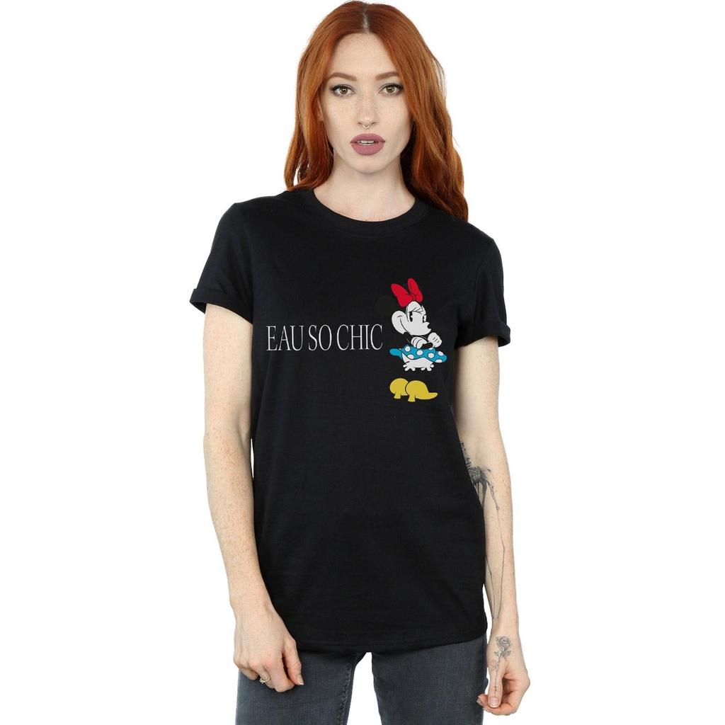 Disney Womens/Ladies Minnie Mouse Eau So Chic Cotton Boyfriend T-Shirt
