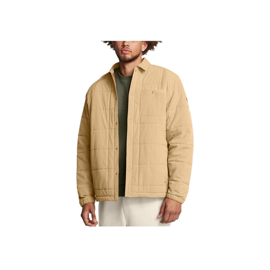 Under Armour Expanse Storm стеганая винтажная дышащая водонепроницаемая свободная однотонная уличная повседневная спортивная рубашка-поло куртка мужская куртка 1387030-263