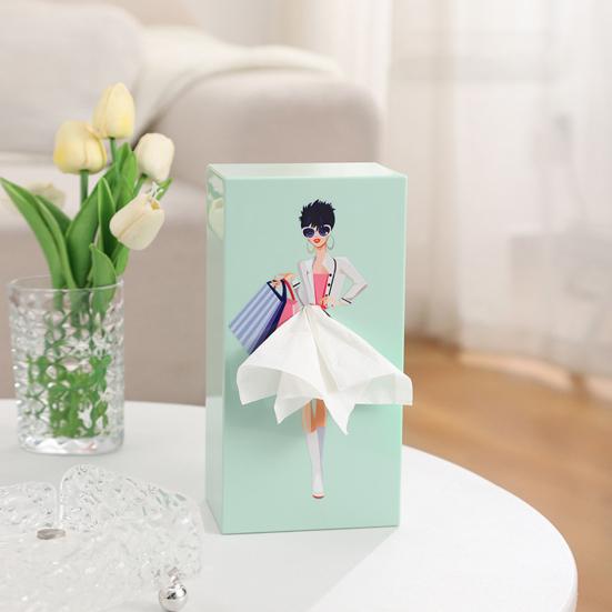 Face Towel Container Storage Box Large Capacity Dustproof Desktop/Wall-Mounted Tissue Storage Bin Paper Dispenser Decoration