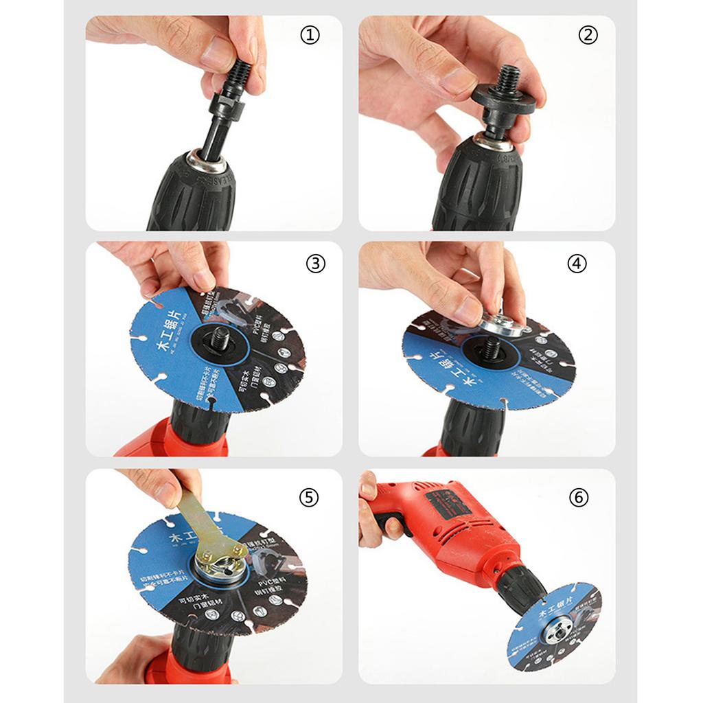 Комплект переходника от электрической дрели к угловой шлифовальной машине, адаптер для шлифовального соединения с шатуном для полировки и отрезного диска