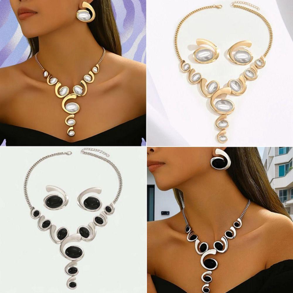 Alloy Spiral Snail Clavicle Chain Adjustable Charm Bridal Jewelry Elegant Women Choker