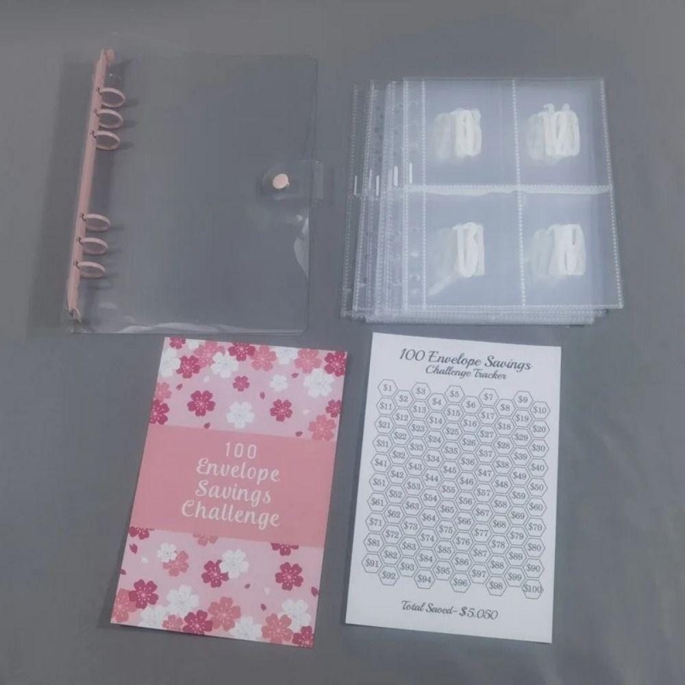100 Envelope 100 Envelope Savings Challenge A5 Budget Binders Set Couple Money Savings