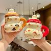 Милая высококачественная керамическая кружка-щенок с сосиской и крышкой, стакан с соломинкой для девочек, подарок на день рождения, сувенир, подарочная коробка