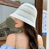 Summer New Hollow Knitted Sun Protection And Sunshade Hat For Women'S Leisure Versatile Small Fresh Fashion Pot Hat