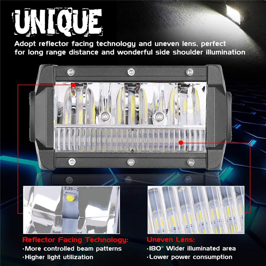 2 шт. 5 дюймов 260 Вт 26000 лм светодиодная балка точечный заливающий комбинированный луч внедорожный свет для вождения светодиодные кубики светодиодный рабочий свет противотуманные фары