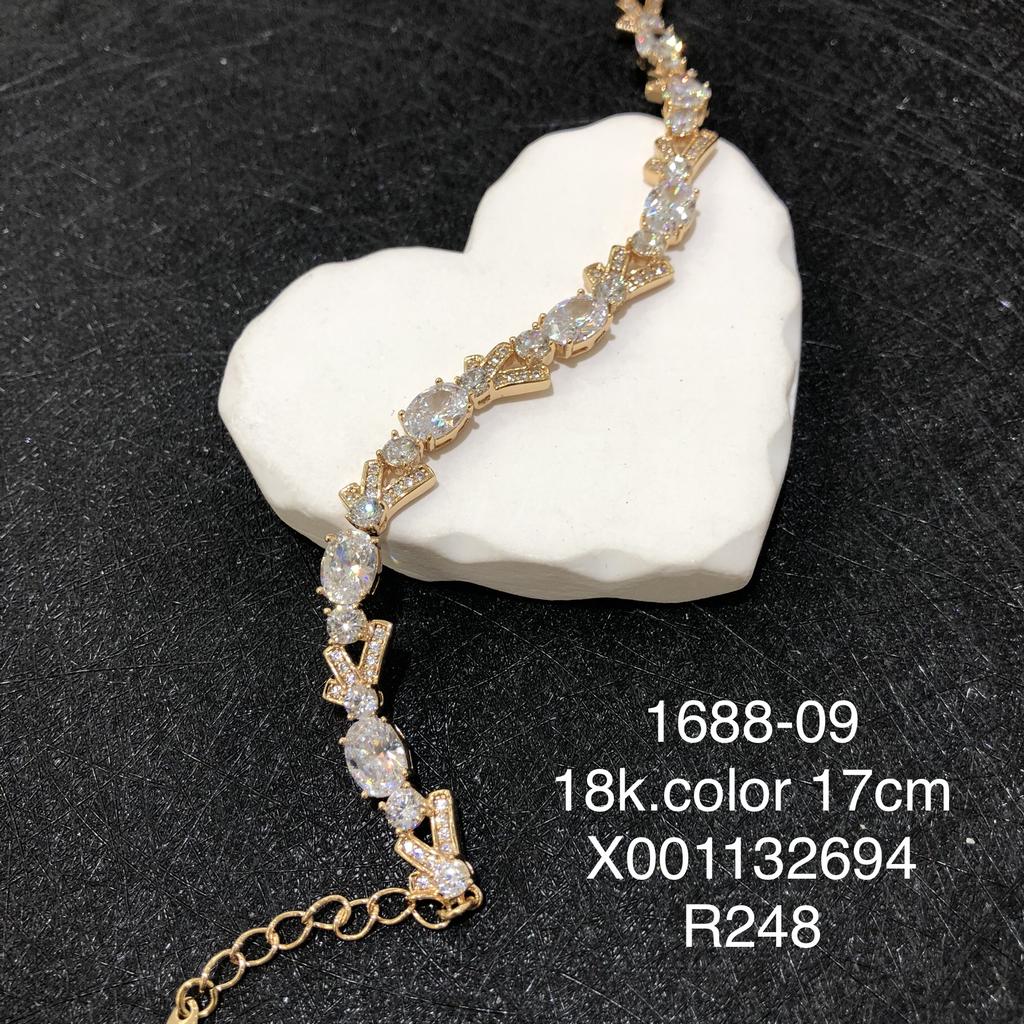 XUPING Jewelry Iced Out Synthetic CZ Colorful Gemstone Artificial Stone Clasp Gold Color Plated Pink Women Heart Tennis Bracelet