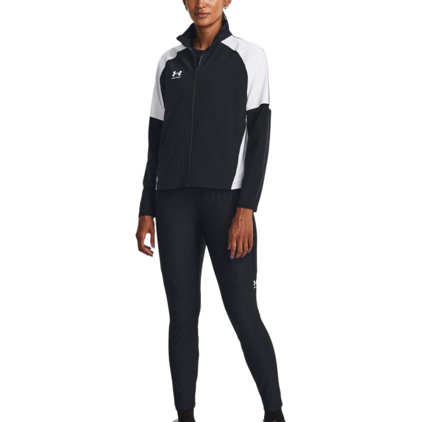 Under Armour Куртка женская, на молнии, прямая, повседневная, с длинным рукавом, в стиле ретро, со стоячим воротником, черная 1379447-001