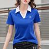 Женская футболка высокого качества, корейская модная тенденция, летние роскошные хлопковые женские тонкие топы Za, женские футболки с воротником поло