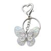 Elegant Butterfly Shaped Keychain Colorful Key Charm Transparent Butterfly Keyring Handbag Decoration for Women Girl
