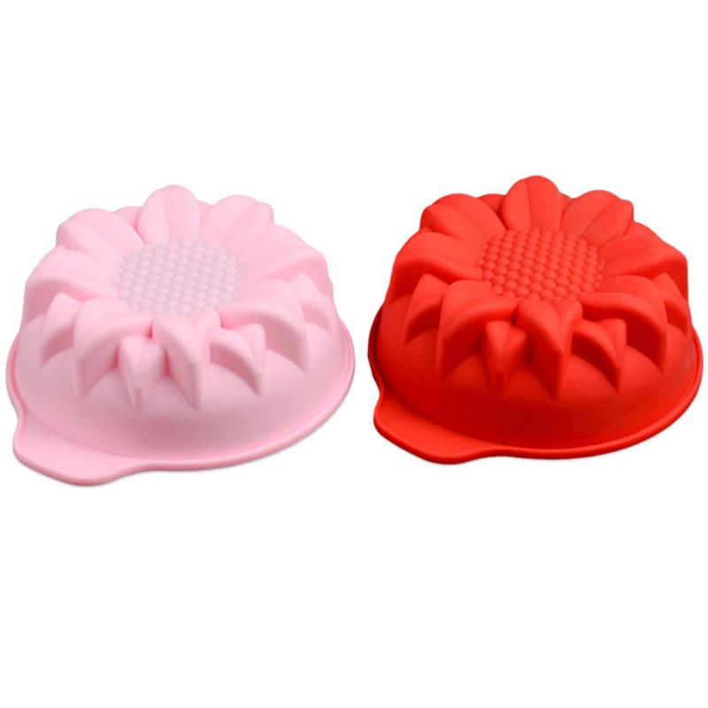 1Pc Silicone Cake Dessert Mold Sunflower Flower Shape Muffin Mousse Bakeware