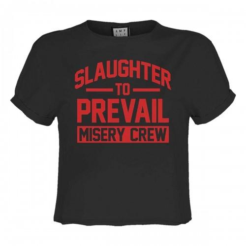 Amplified Womens/Ladies Misery Crew Slaughter To Prevail Crop Top