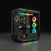 Corsair boîtier pc icue 5000t rgb atx moyen-tour - noir (cc-9011230-ww)