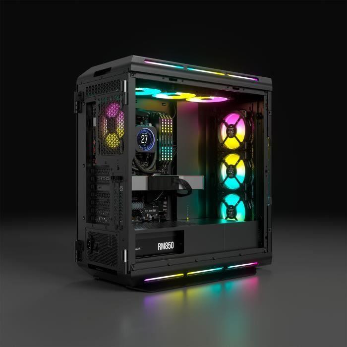 Corsair boîtier pc icue 5000t rgb atx moyen-tour - noir (cc-9011230-ww)