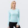 New Women'S T-Shirt Quick Drying Jacket Long Sleeved Yoga Sportswear Fitness Running Slim Fit Top Half Zip Hoodie