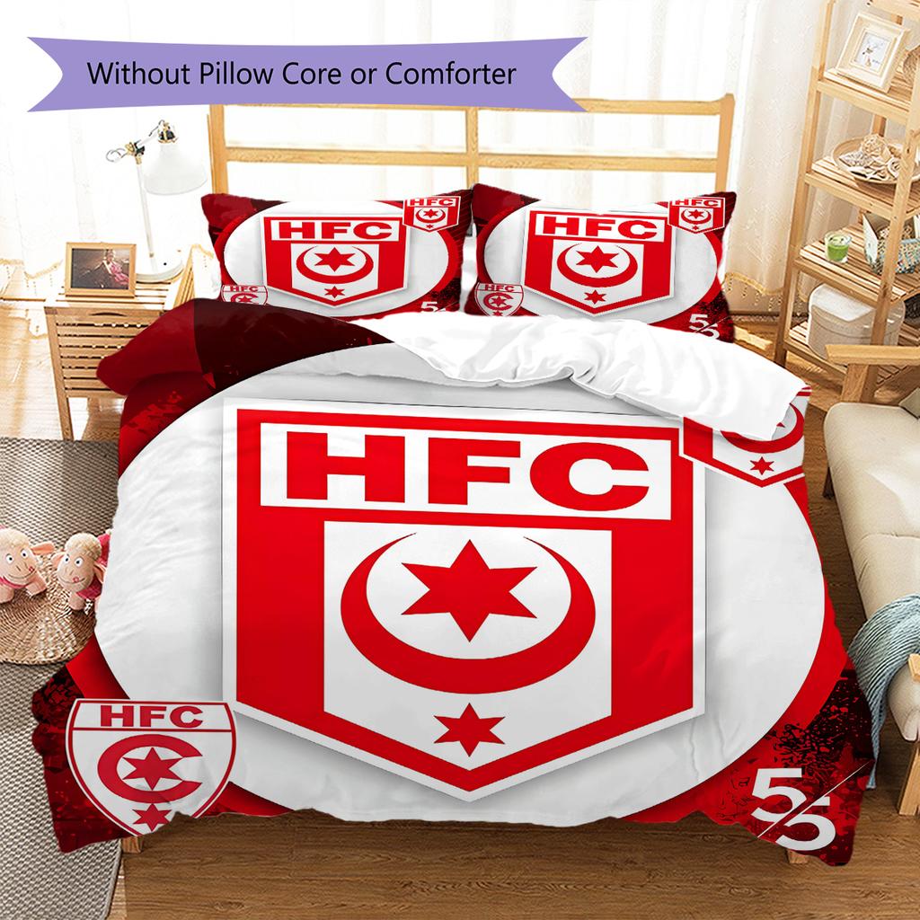Постельное белье с узором Hallescher FC, Комплект с одеялом, Пододеяльник, Наволочка, Домашний подарок на день рождения (1 пододеяльник + 2 наволочки, без наполнителя)