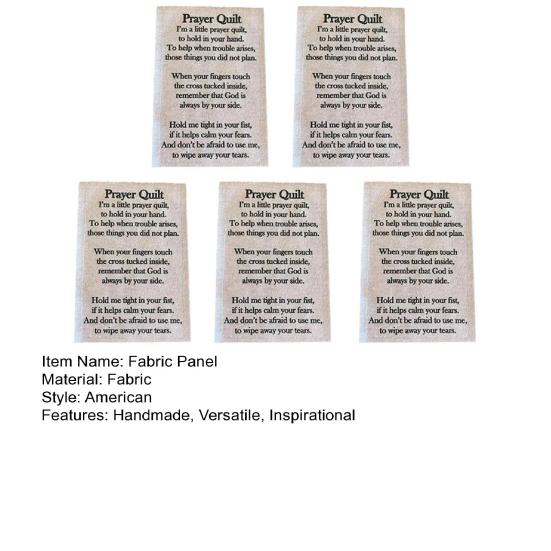 Текстовые панели для молитвенного квилта с предварительно напечатанными вдохновляющими стихами на хлопчатобумажной ткани. Христианский швейный проект для церкви и благотворительности.