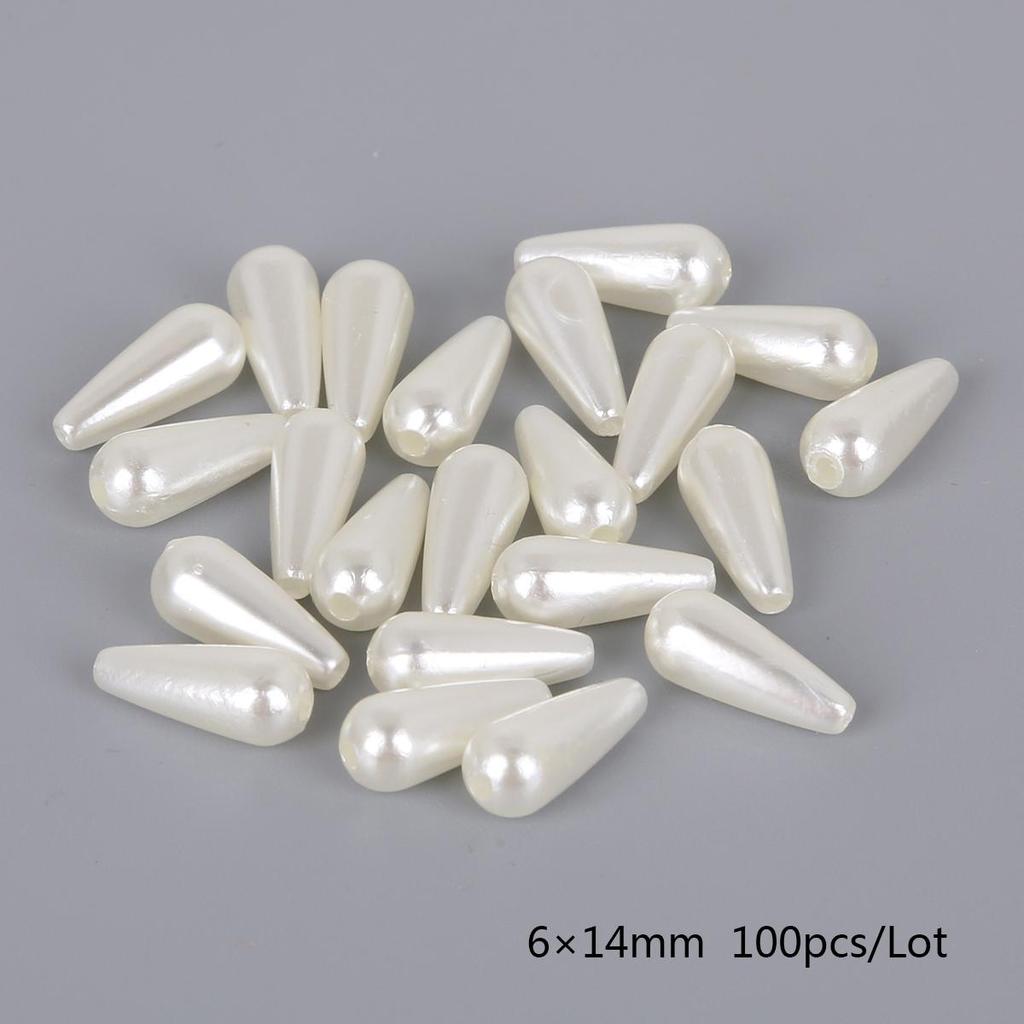 50-100 шт. ABS искусственный жемчуг акриловые рисовые бусины с двумя отверстиями для изготовления модных ювелирных изделий DIY ожерелье браслет