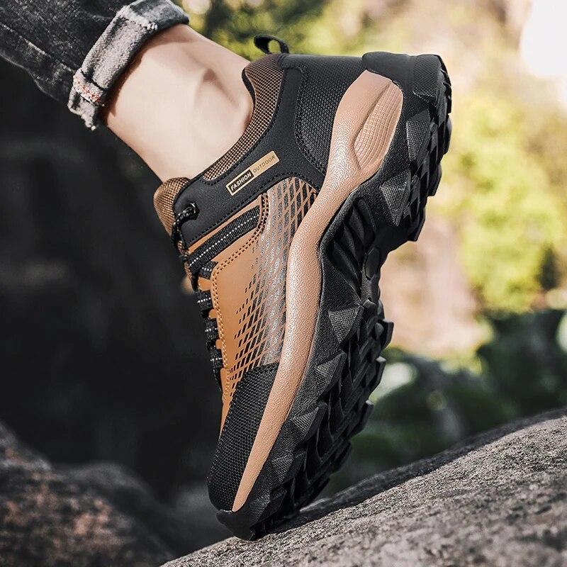 Мужская походная обувь, мужская обувь, мужские ботинки из искусственной кожи, легкие удобные охотничьи ботинки для скалолазания, уличные кроссовки, мужские походные ботинки