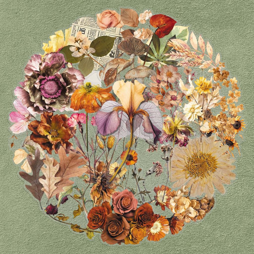 50Pcs/Set Wabi-sabi. Retro Flowers & Leaves Series 04 PET Stickers Waterproof DIY Fashion Doodle Decals Stickers