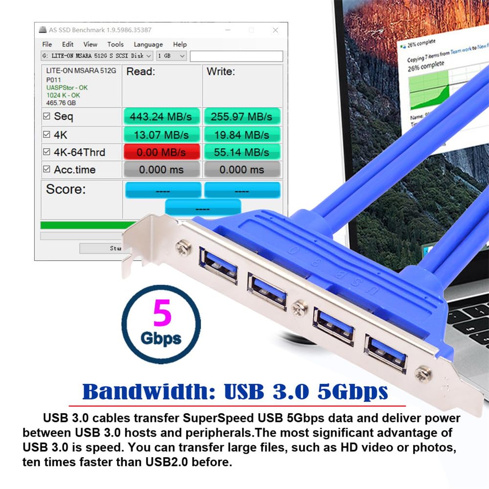 Xiwai 50см USB гнездо хаб для крепления на панель материнской платы удлинительный кабель-заглушка с PCI-скобой 4 порта 3.0 20-контактный