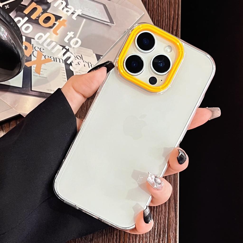 Простой и прозрачный чехол для телефона для IPhone 15 Ультратонкий защитный чехол 16e для Apple 12promax Чехол Жесткий и модный