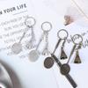 Metal Badminton Racket Keychain Mini Keychain For Car Sports Key Ring Gifts