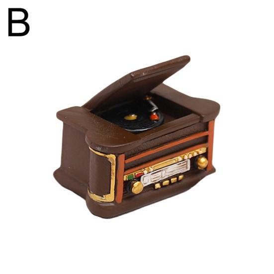 Винтажная Статуя Радио Пианино Камера Смола Модель Ремесло Украшение Бар Домашний Декор