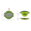 Креативная зеленая силиконовая круглая складная корзина для слива овощей и фруктов, дуршлаг, складной кухонный инструмент