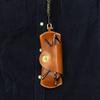 American retro leather texture glasses case men's portable hanging bag myopia glasses sunglasses storage case pressure-resistant sunglasses