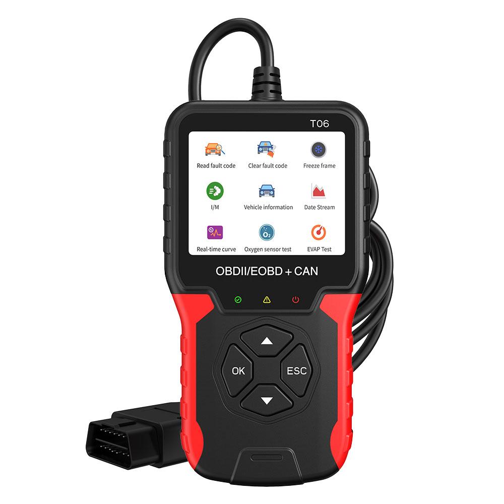 Code Reader OBD2 Scanner Auto Accessories Multi-language Support Check Engine System Car Diagnostic Tool T06 Battery Tester