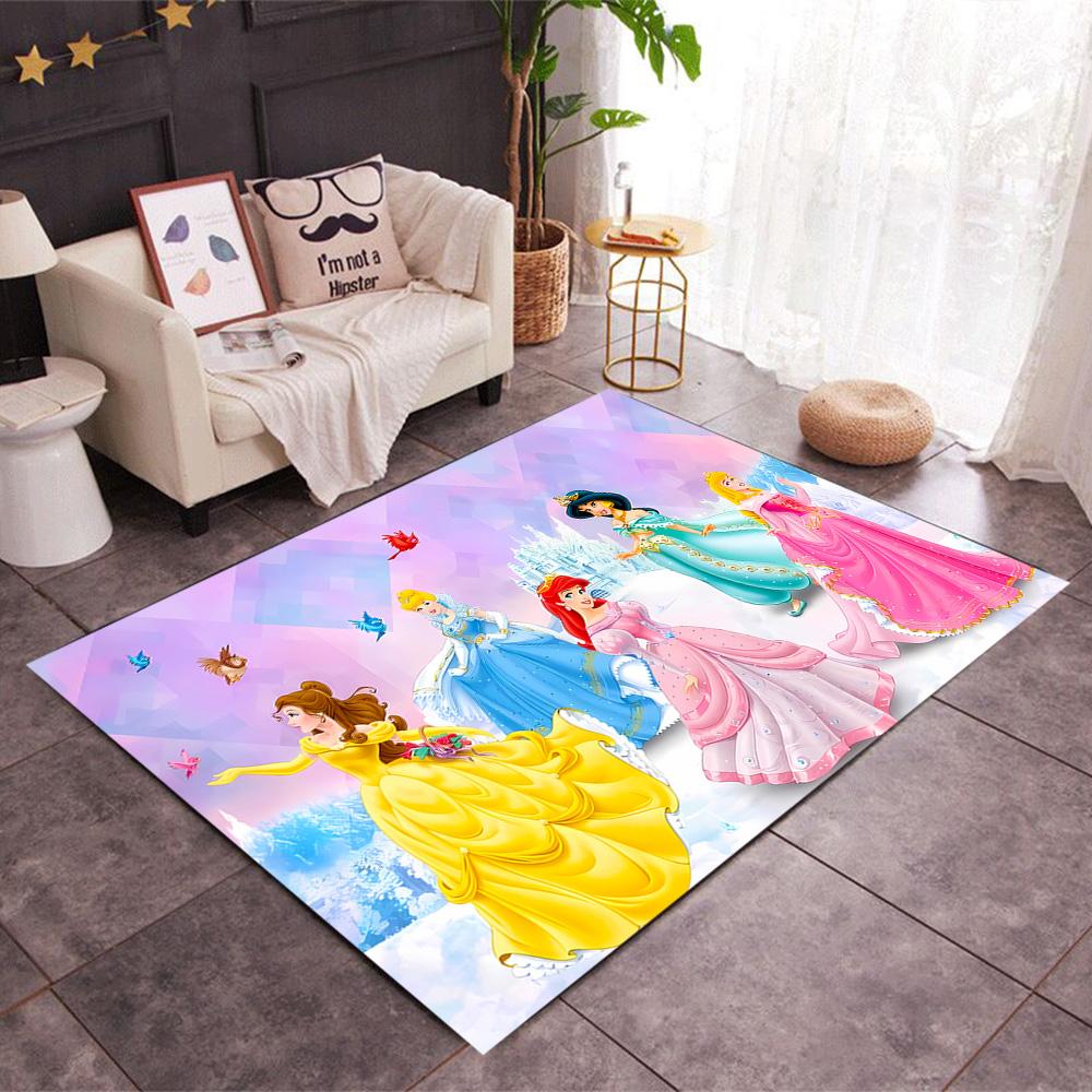 Disneyland Celebration Night Disney Cartoon Theme Anti-Slip Rug - Polyester, Home Decor, Suitable for Bedrooms, Living Rooms, Doorways, and Studios