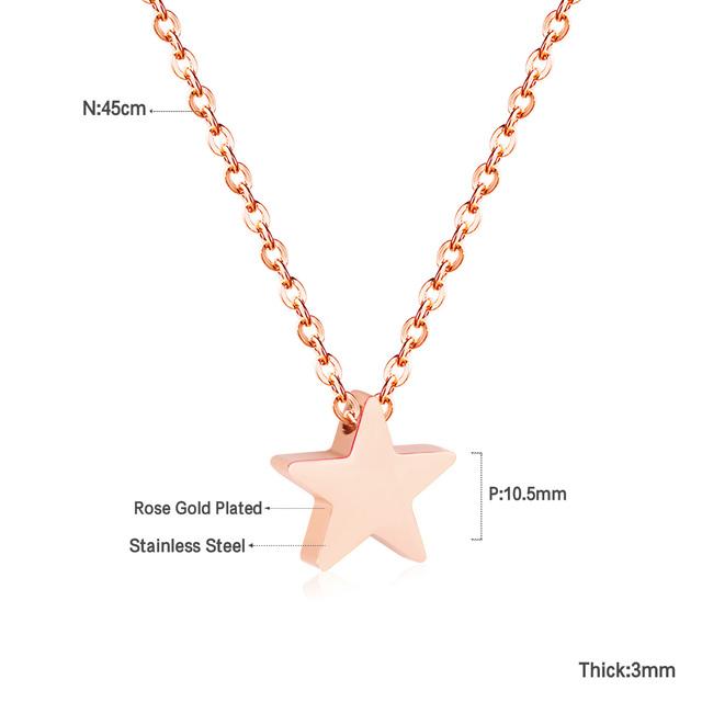 Не выцветает Нержавеющая сталь Звезда Кулон Ожерелье Крошечные ошейники В Форме Сердца Богемия Чокер Для Женщин Оптовая Продажа Модных Ювелирных Изделий